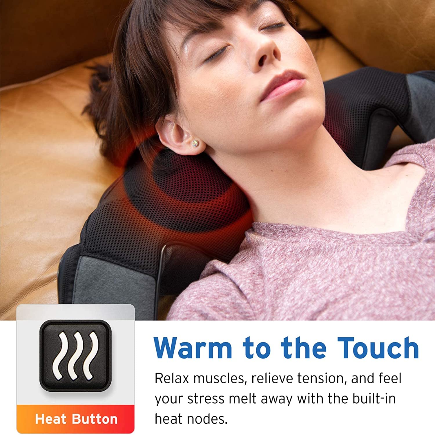 Masajeador Shiatsu inalambrico con calor