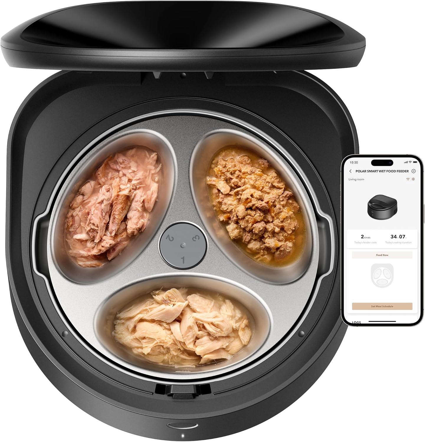 Comedero automático para gatos con cuenco