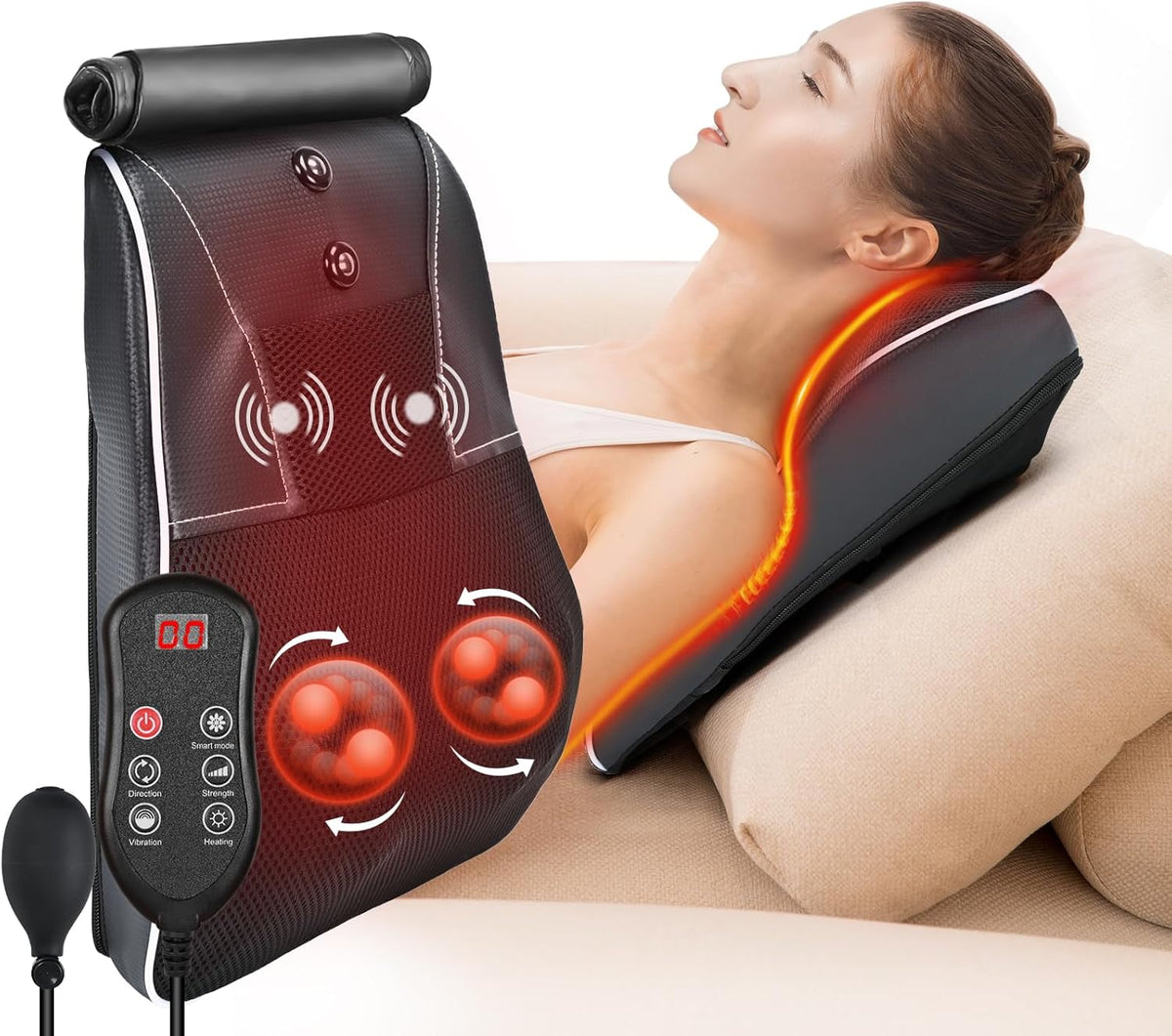 Masajeador de cuello y espalda con calor