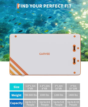 Muelle flotante inflable 3 x 3 mts - Garveelife