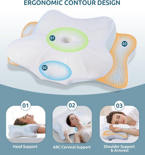 Almohada cervical para aliviar el dolor de cuello