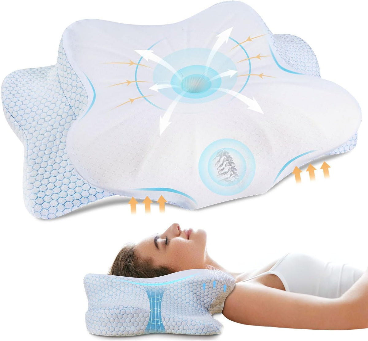 Almohada cervical para aliviar el dolor de cuello