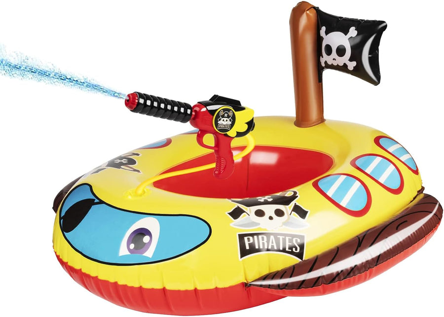 Tktouci Flotador Infantil para Piscina | Flotador de Verano Inflable con Pistola de Agua,Coche de Hinchable | para Verano, Parque Acuático, Playa, Niños, Niñas, Adolescentes