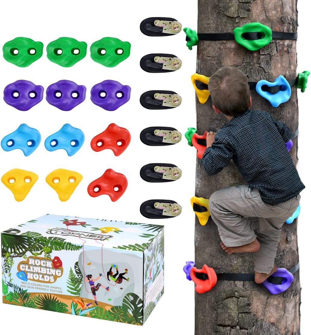 Kit 12 piezas para escalada de árbol para niño y adultos con 6 correas de trinquete para entrenamiento
