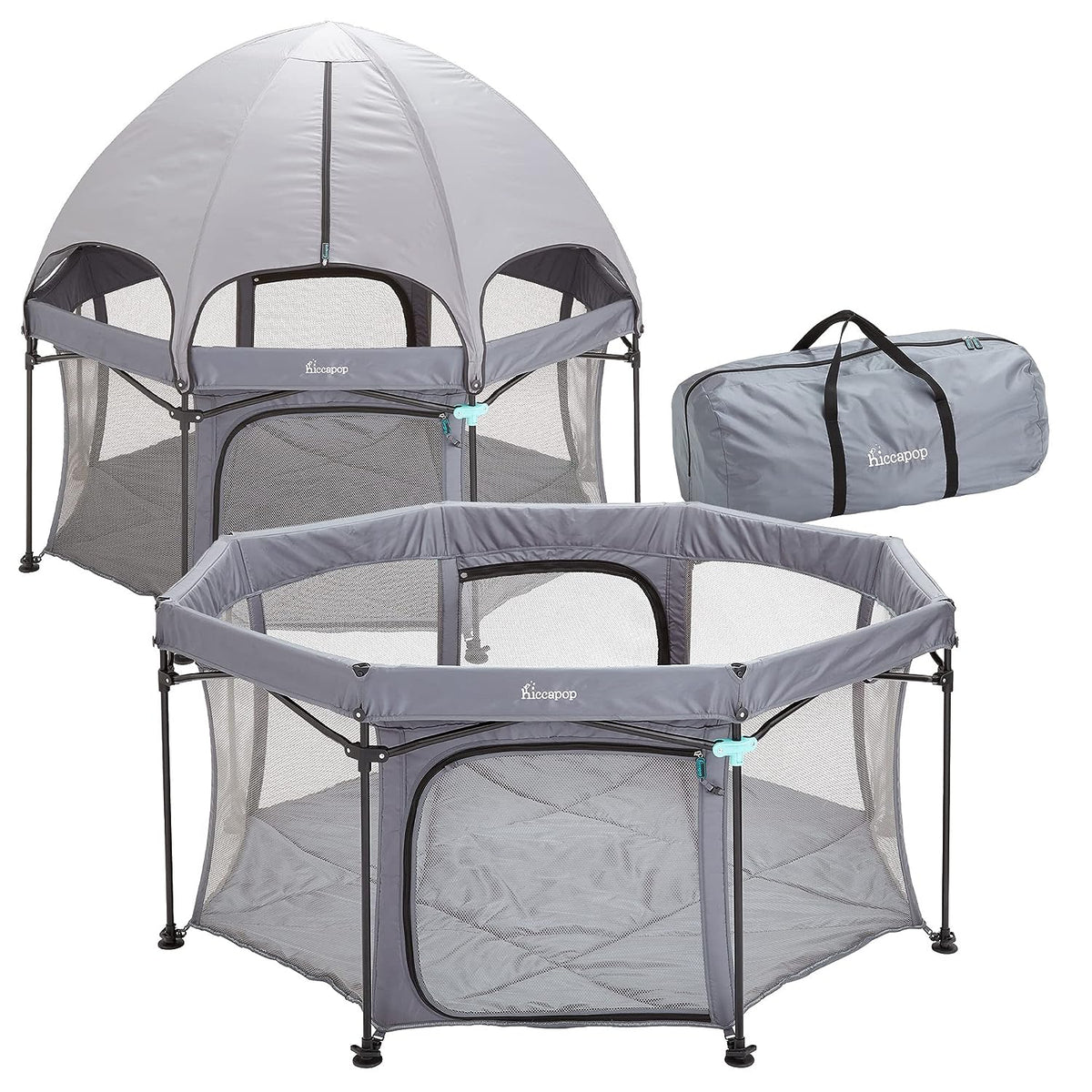 Hiccapop - Corralito portátil para bebés y niños pequeños con cúpula (175 Cm)