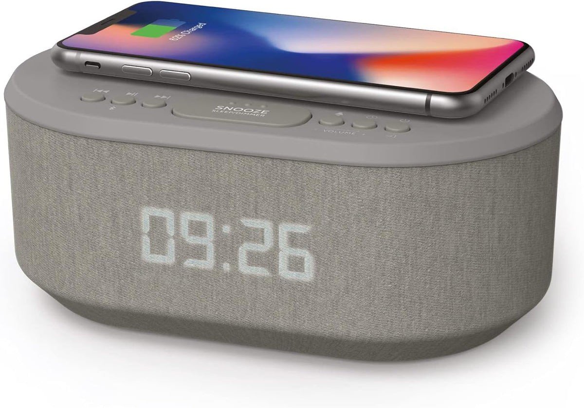 i-box Reloj Despertador Bluetooth con cargador USB con altavoz