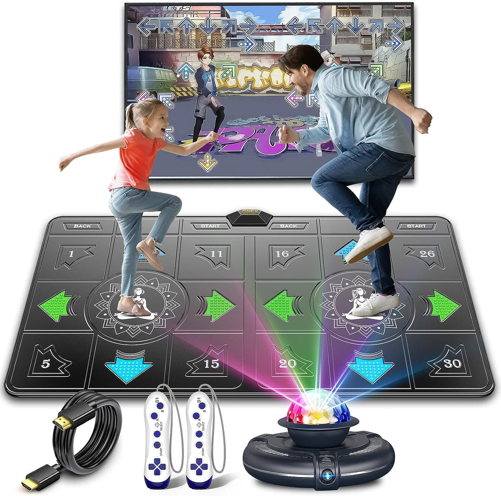 Alfombra De Baile Electrónica Con Cámara HD Y Doble Jugador – Conecta Por HDMI, Más De 300 Canciones Y 100 Juegos, Ideal Para Toda La Familia