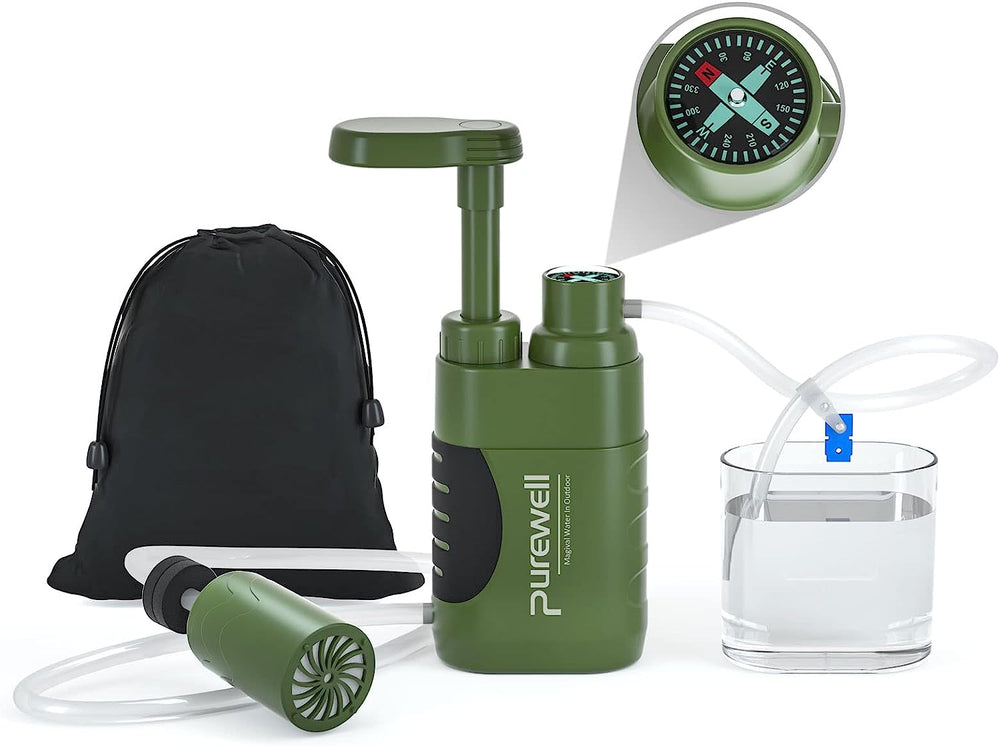 Purewell Bomba purificadora de agua con filtro de agua de carbono reem