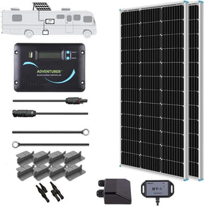 Kit de panel solar monocristalino para caravana de 200 vatios 30A