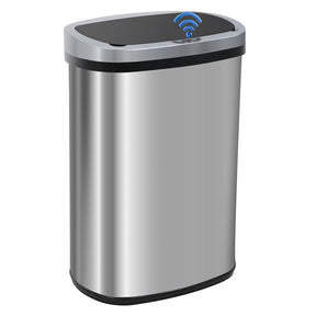 Bote de basura (50 litros) para cocina, baño, dormitorio, hogar, oficina, automática, sin tacto