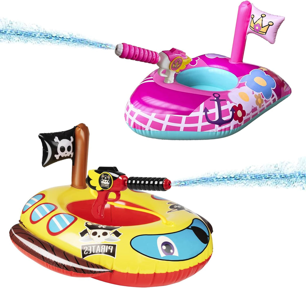 Flotador inflable con pistola de agua | Barco Pirata y Barco Princesa
