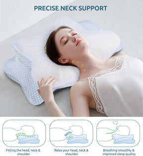 Almohada cervical para aliviar el dolor de cuello