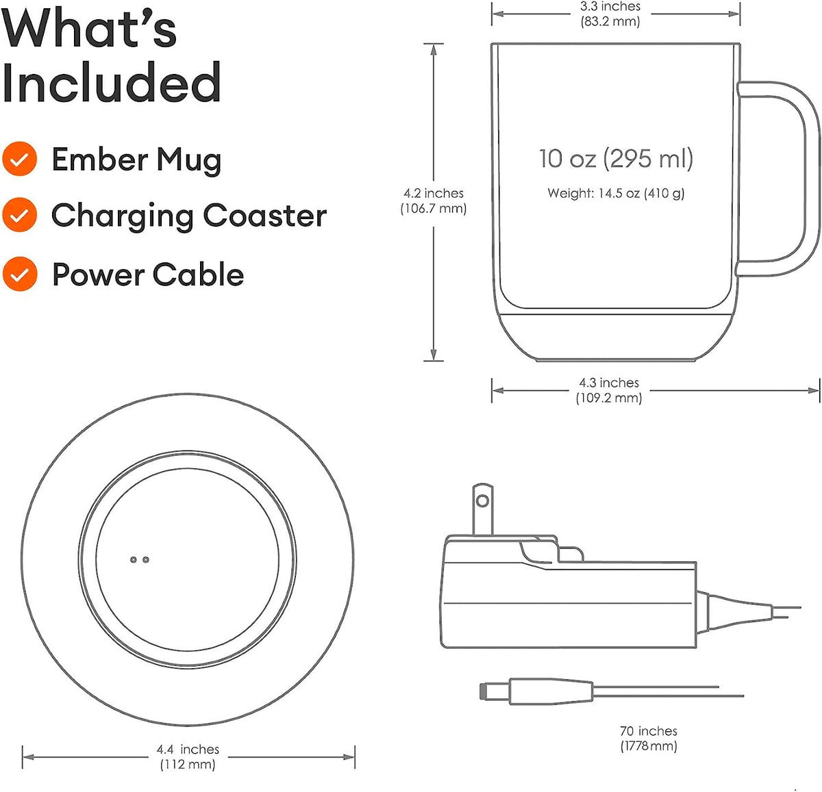 Taza inteligente Ember 2 de control de temperatura 300 mL (negro)