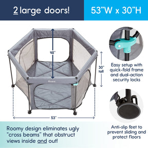 Hiccapop - Corralito portátil para bebés y niños pequeños con cúpula (135 Cm)