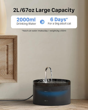 Dispensador automático de agua para gatos | 6 filtros, 3 esponjas