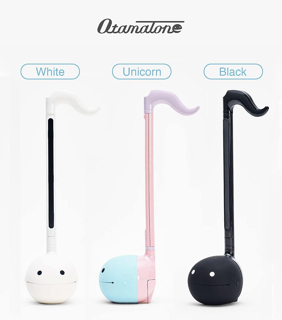 Otamatone - Instrumento musical electrónico japonés | Color negro, blanco y unicornio