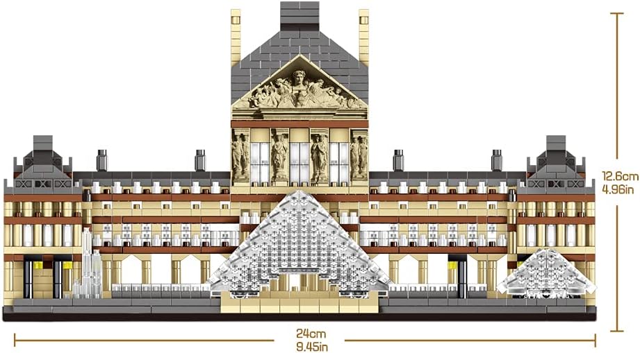 dOvOb Juego de micro bloques de construcción de Louvre de arquitectura (3377 piezas)
