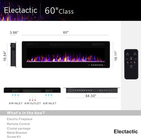 Chimenea Eléctrica Empotrable | 750 - 1500 W