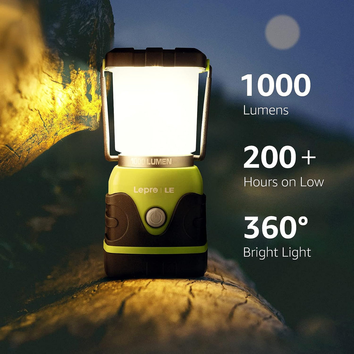 Linterna LED de camping | 4 modos de luz | Perfecta para salidas outdoor