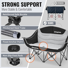 Silla de camping dos cuerpos| Alta resistencia