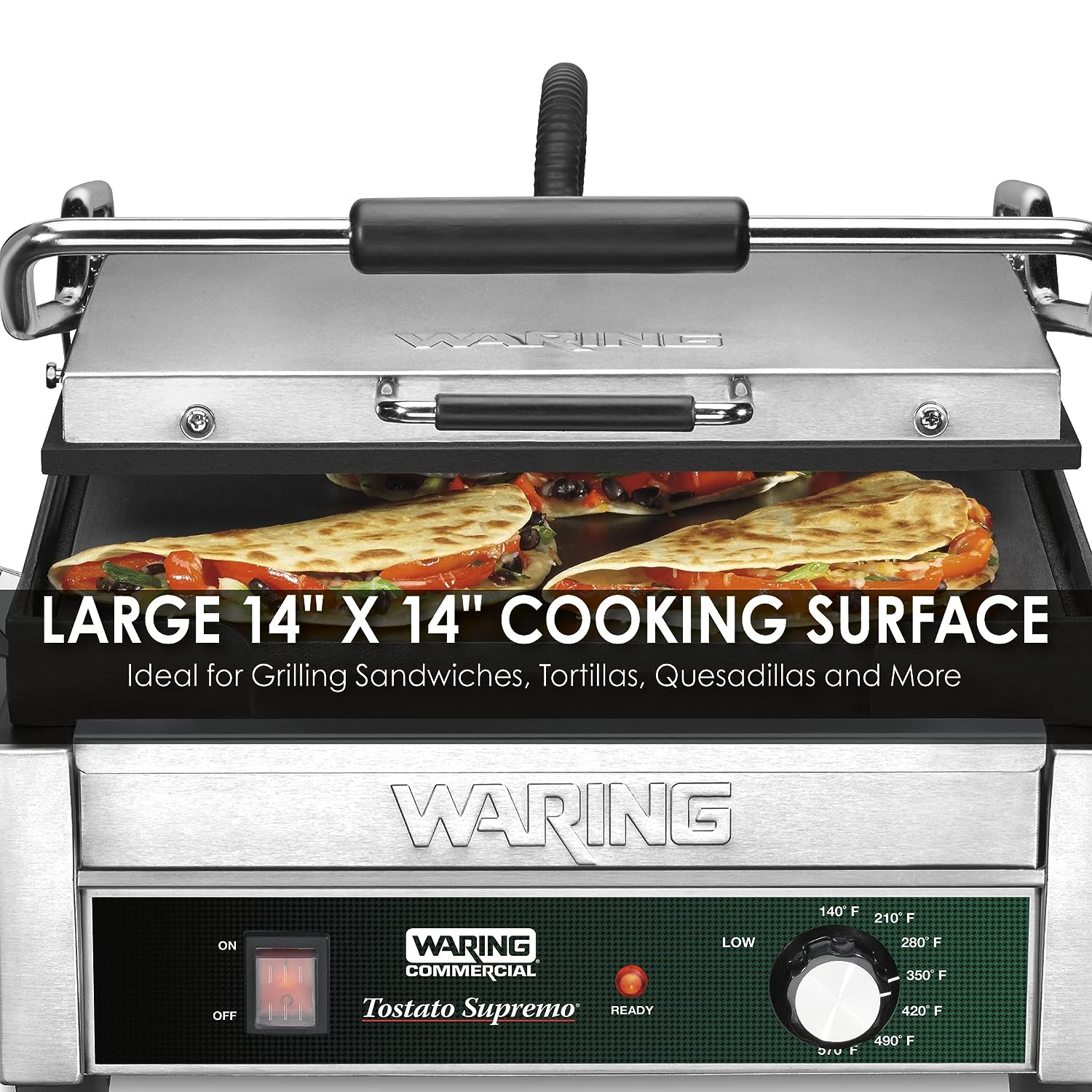 Waring - Parrilla de tostado plana de tamaño completo de 36 x 36 CM