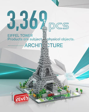 dOvOb Architecture - Juego de microbloques de torre Eiffel (3369 piezas)