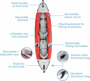 Kayak Pro K1 Inflable | Asiento Ajustable