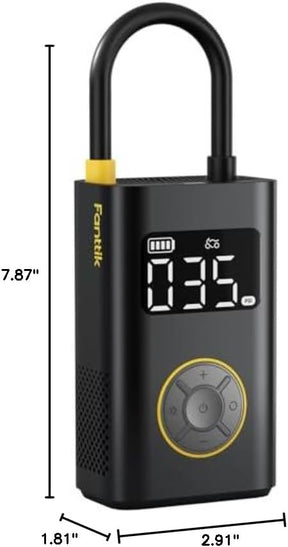 Inflador de neumáticos portátil compacto con medidor digital de presión