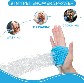 Herramienta de baño para mascotas | Compatible con ducha o manguera