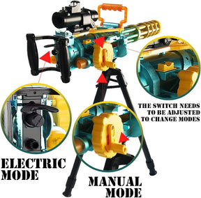 Pistola de juguete electrónica para niños, máquina de juguete con dardos de succión de espuma