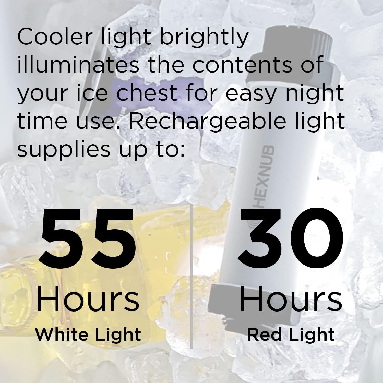 Luz LED recargable impermeable ideal para eventos al aire libre