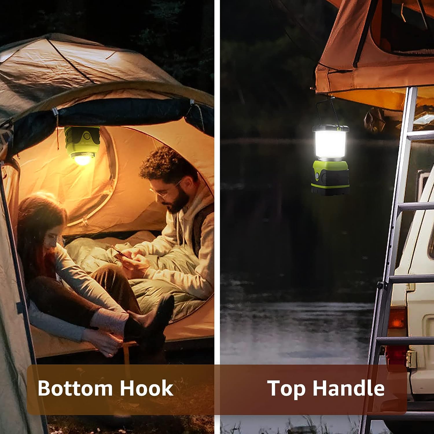 Lighting EVER - Linterna LED de camping, 4 modos de luz, perfecta para salidas outdoor