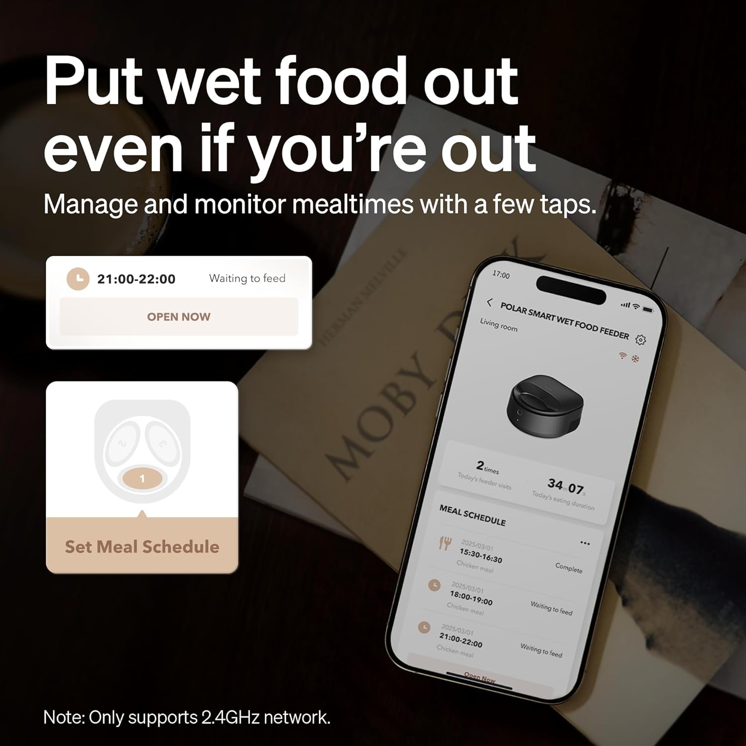 Comedero automático para gatos con cuenco