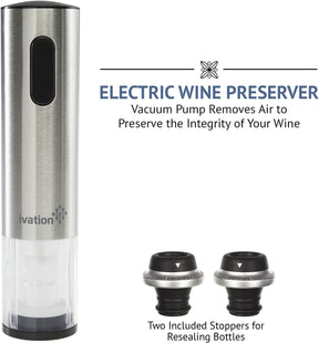 Ivation - Juego de regalo abridor electrico de Vino