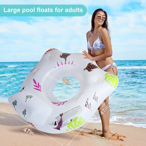 Flotador inflable de piscina con luz | Sofá con posavasos