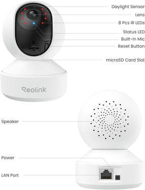 Cámara de seguridad para interiores, Reolink E1 Pro