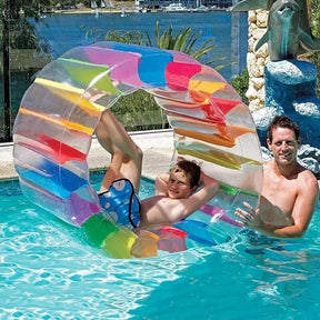 Flotador para piscina o lago en forma de rodillo