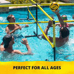 Juego piscina, red voleibol para la familia
