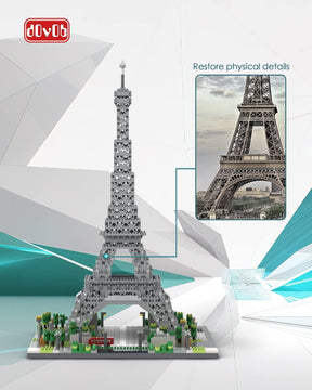 dOvOb Architecture - Juego de microbloques de torre Eiffel (3369 piezas)
