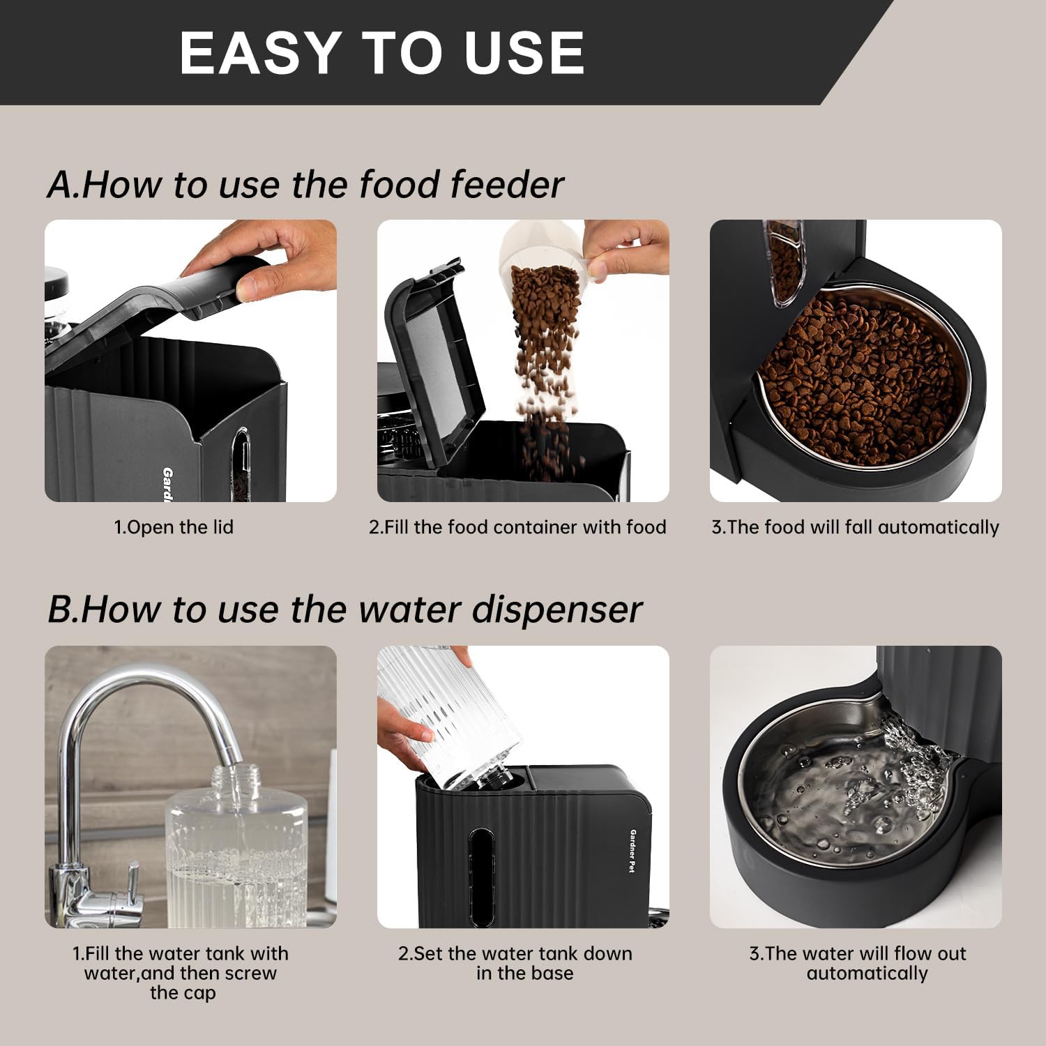 Dispensador automático de Alimento y Agua