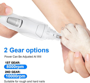 Molinillo de uñas para perros, silencioso, eléctrico para razas grandes y pequeñas