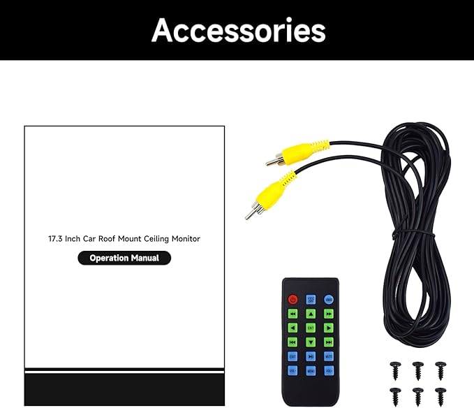 Pantalla de monitor abatible para automóvil l 17.3 pulgadas