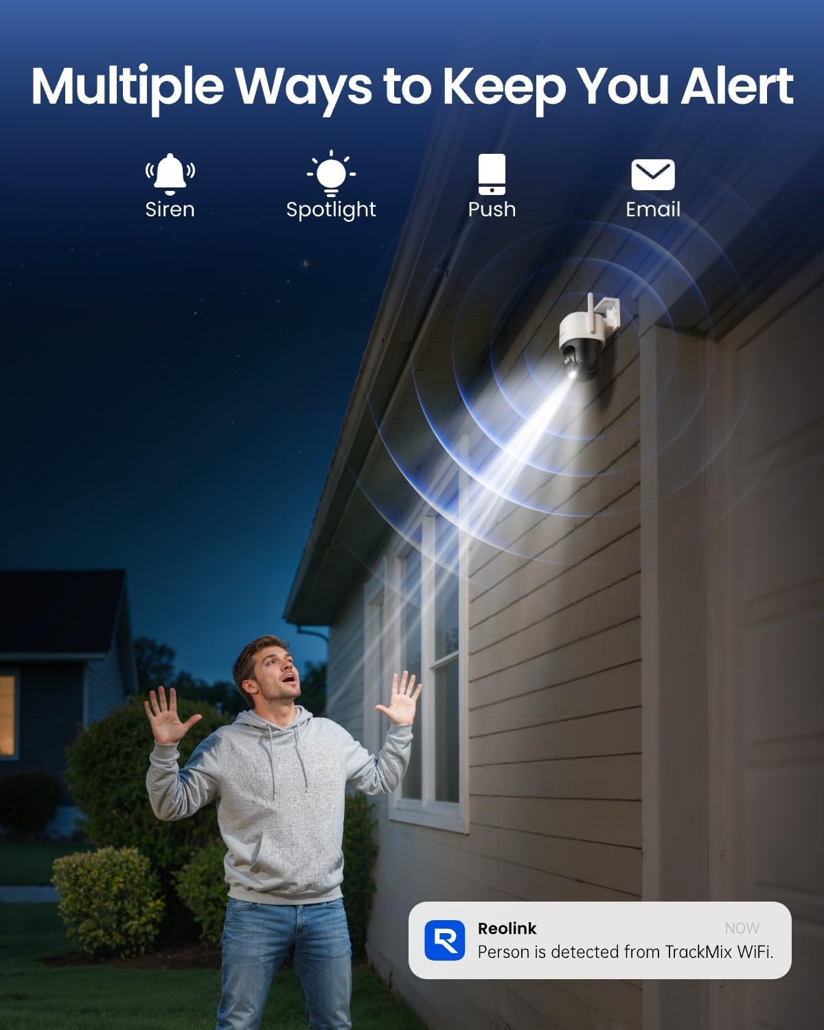 Cámara de seguridad para exteriores - TrackMix WiFi + Panel Solar
