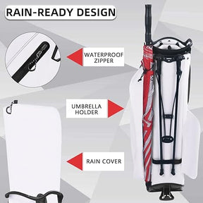 Bolsa de golf ligeras con soporte de 14 vías