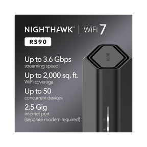 Router WiFi 7 Nighthawk RS90 | Hasta 185 m2 aprox