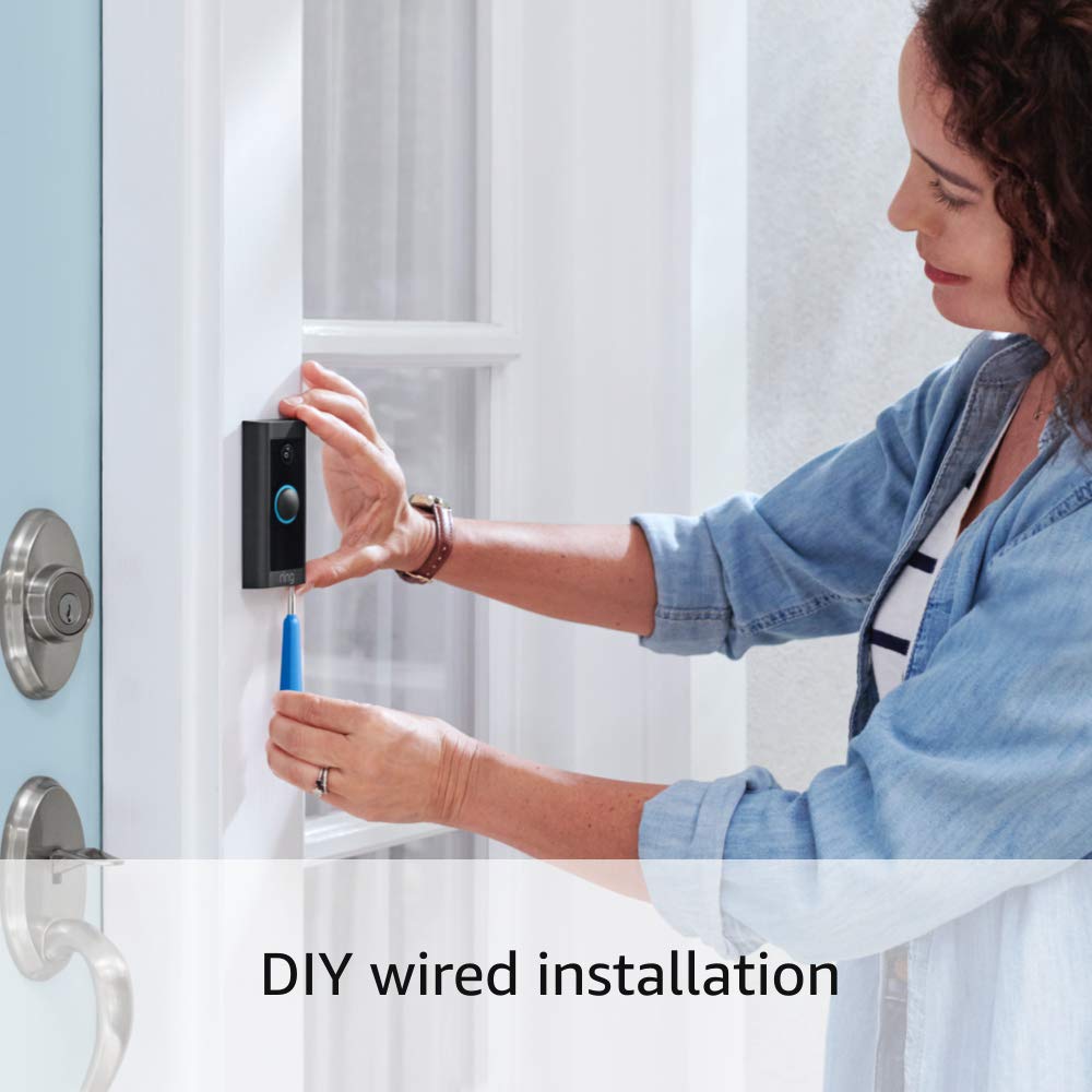 Lote de timbre Ring Video Doorbell Wired con Echo Pop