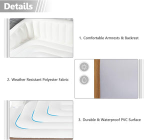 Balsa flotante con parasol