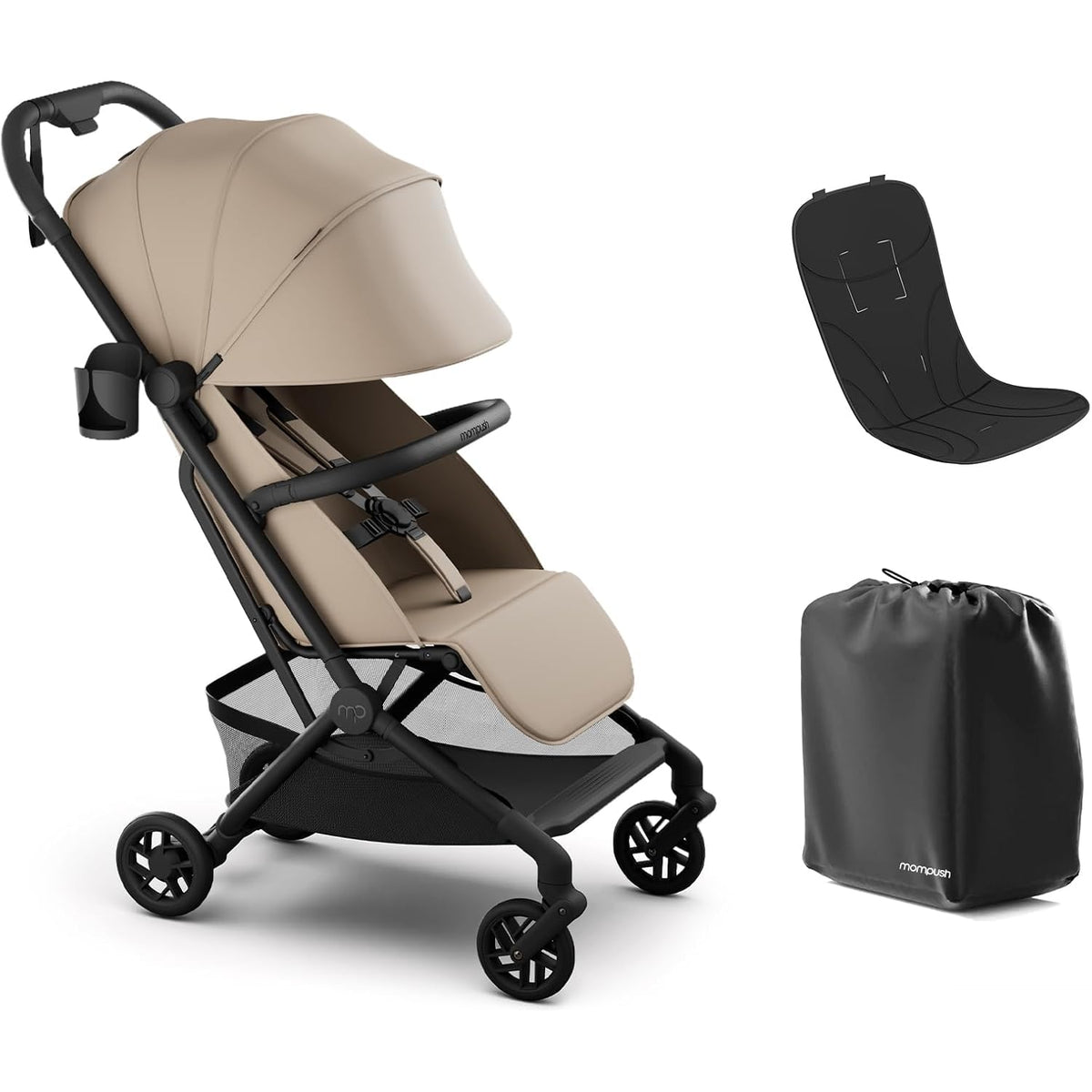 Coche de viaje compacto plegable con una sola mano