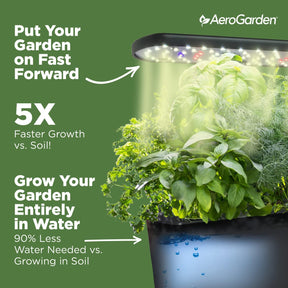 AeroGarden Sistema hidropónico para jardín interior, color negro