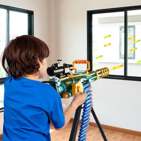 Pistola de juguete electrónica para niños, máquina de juguete con dardos de succión de espuma